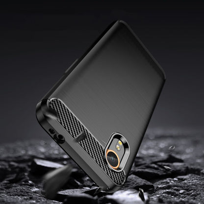 Coque pour Samsung Galaxy Xcover7 G556, Techsuit, Carbone, Noire