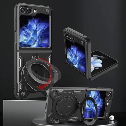 Hülle für Samsung Galaxy Z Flip5 F731, Techsuit, CamGuard Pro, Schwarz
