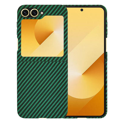 Coque pour Samsung Galaxy Z Flip7 FE F761 / Z Flip6 F741, Techsuit, Carbonite FiberShell, Vert