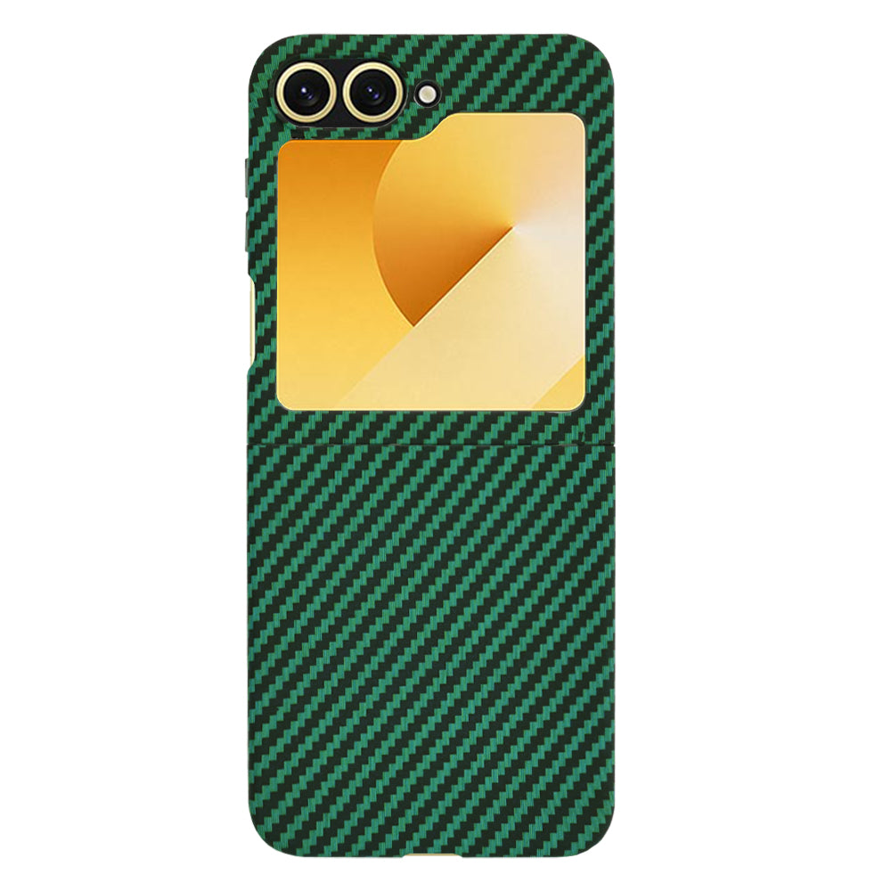 Coque pour Samsung Galaxy Z Flip7 FE F761 / Z Flip6 F741, Techsuit, Carbonite FiberShell, Vert