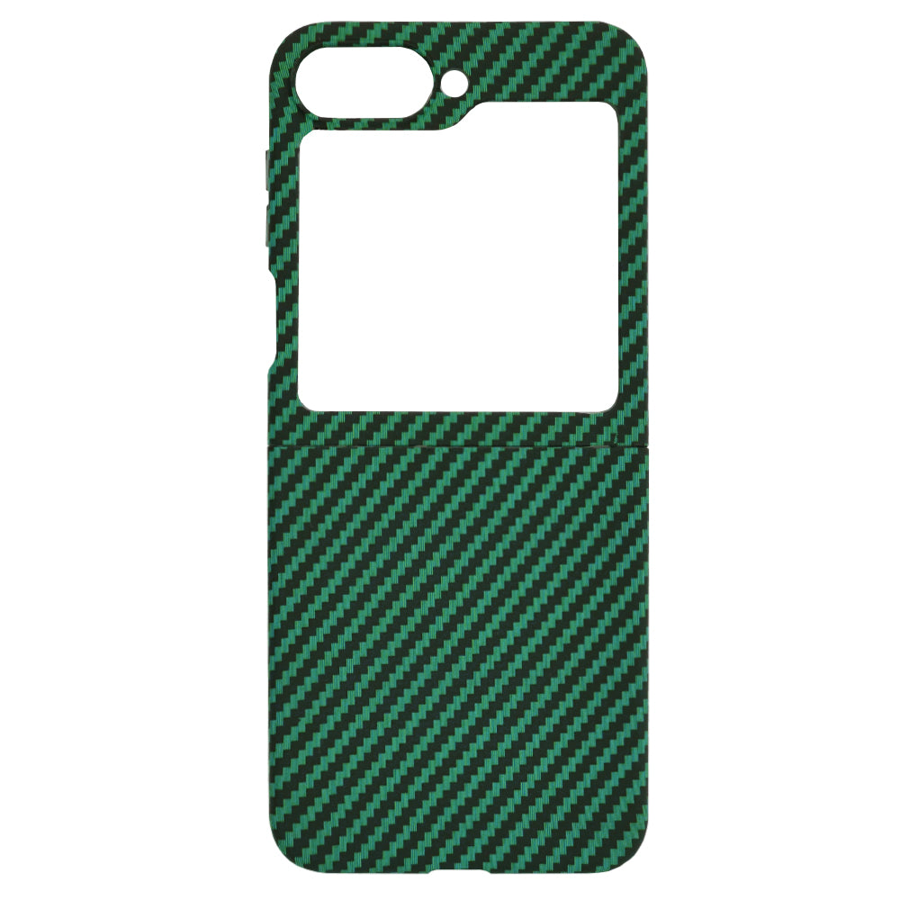 Coque pour Samsung Galaxy Z Flip7 FE F761 / Z Flip6 F741, Techsuit, Carbonite FiberShell, Vert