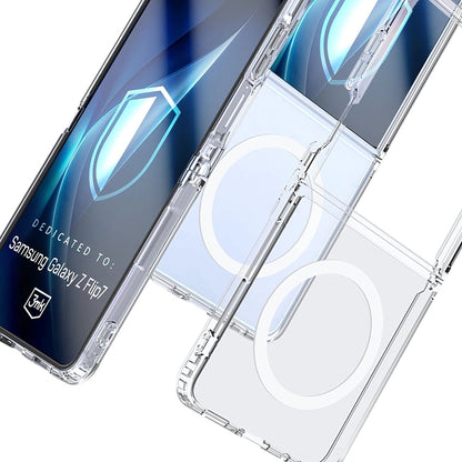 MagSafe Case for Samsung Galaxy Z Flip7 F766, 3MK, Armor MagCase, Transparent