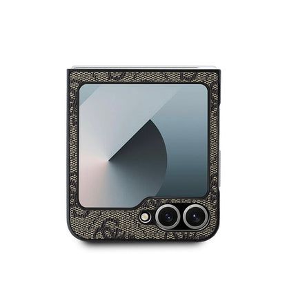 Étui pour Samsung Galaxy Z Flip7 F766, Guess, Logo Métal 4G, Noir