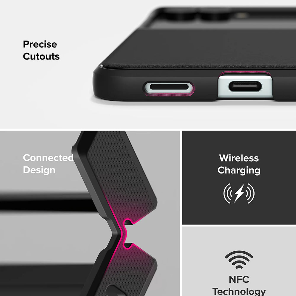 Coque pour Samsung Galaxy Z Flip7 F766, Ringke, Onyx, Noire