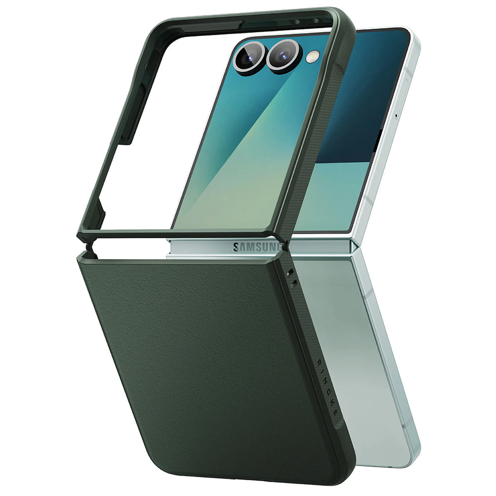 Coque pour Samsung Galaxy Z Flip7 F766, Ringke, Onyx, Vert Foncé