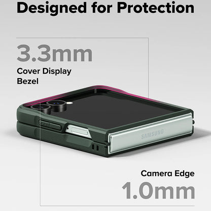 Coque pour Samsung Galaxy Z Flip7 F766, Ringke, Onyx, Vert Foncé