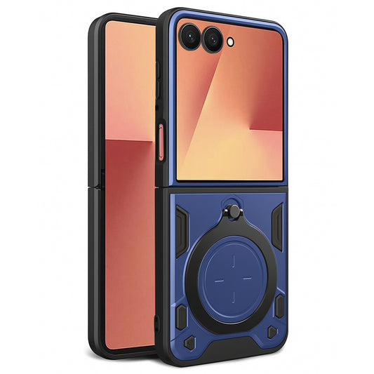 Coque pour Samsung Galaxy Z Flip7 F766, Techsuit, CamGuard Pro, Bleue