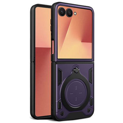 Hülle für Samsung Galaxy Z Flip7 F766, Techsuit, CamGuard Pro, Lila