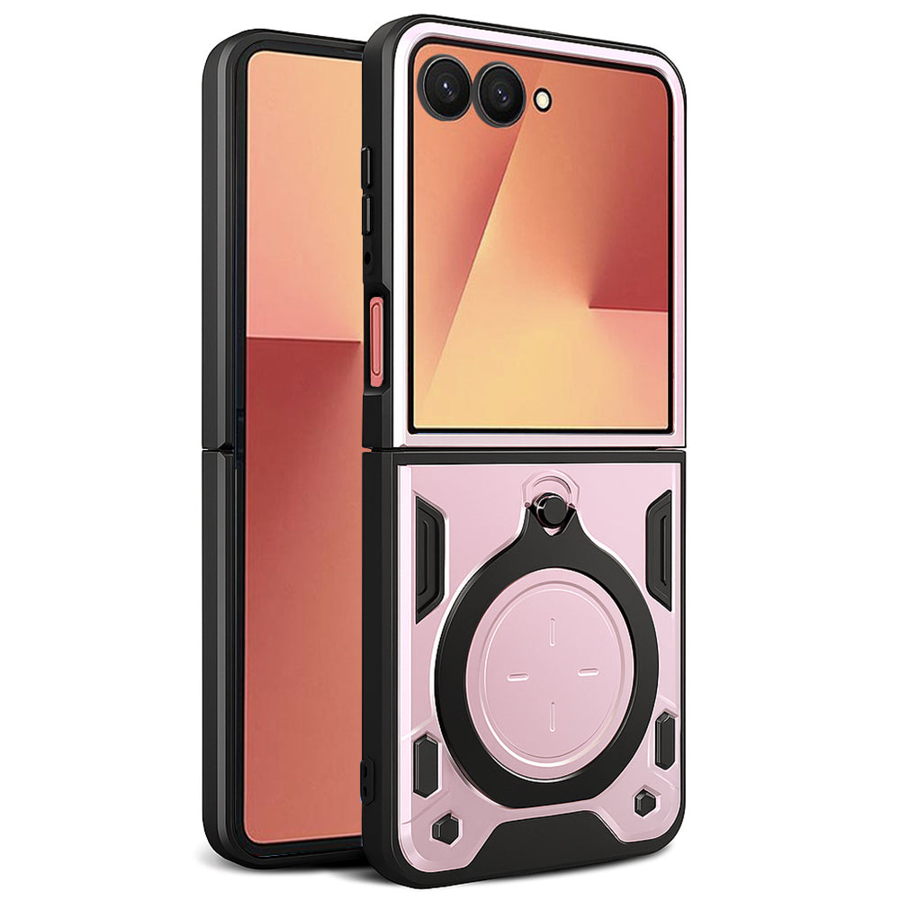 Coque pour Samsung Galaxy Z Flip7 F766, Techsuit, CamGuard Pro, Rose Doré