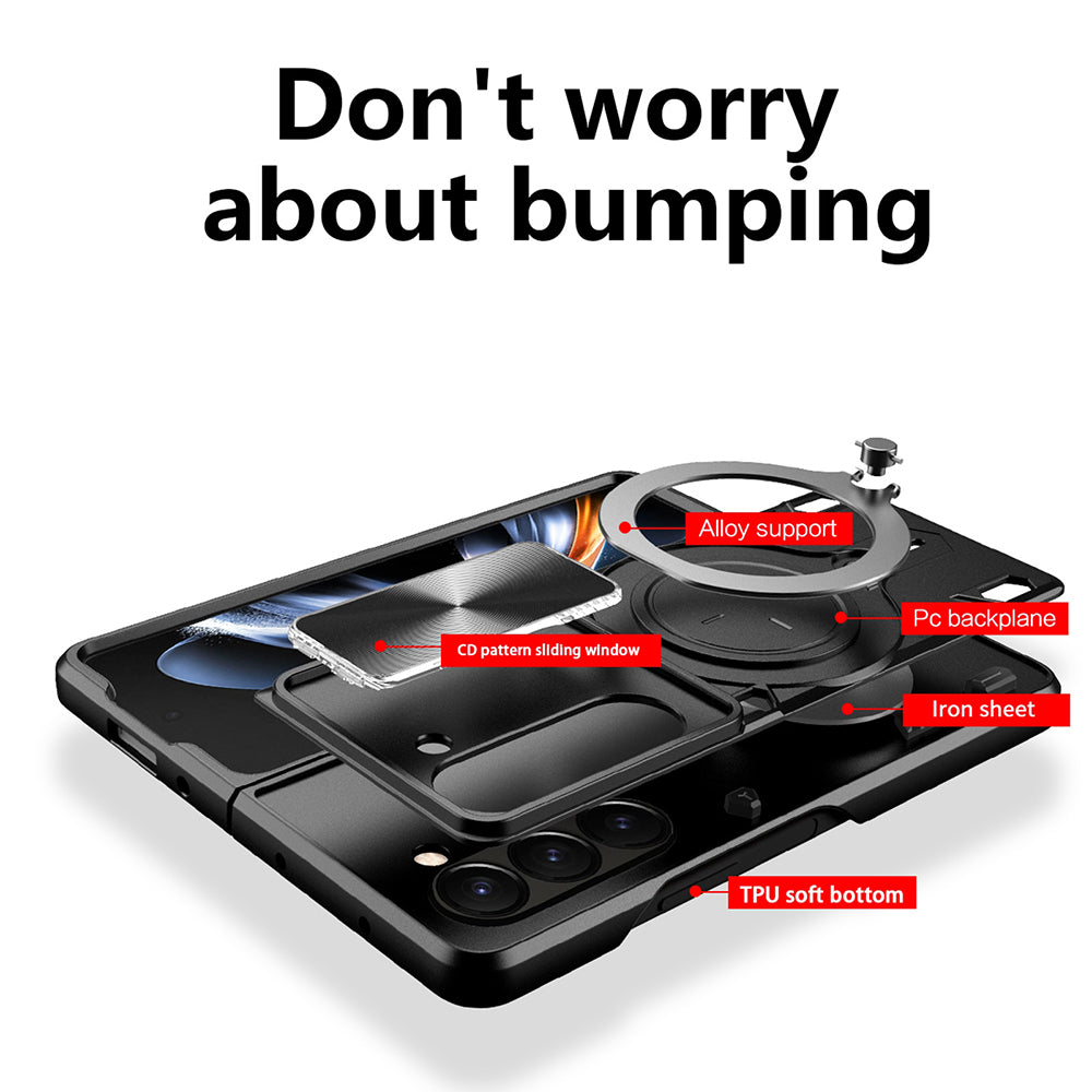 Hülle für Samsung Galaxy Z Fold5 F946, Techsuit, CamGuard Pro, Schwarz