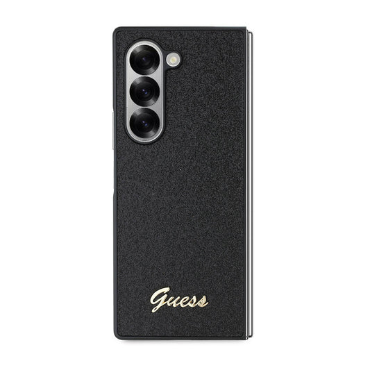 Étui pour Samsung Galaxy Z Fold6 F956, Guess, Glitter Script, Noir