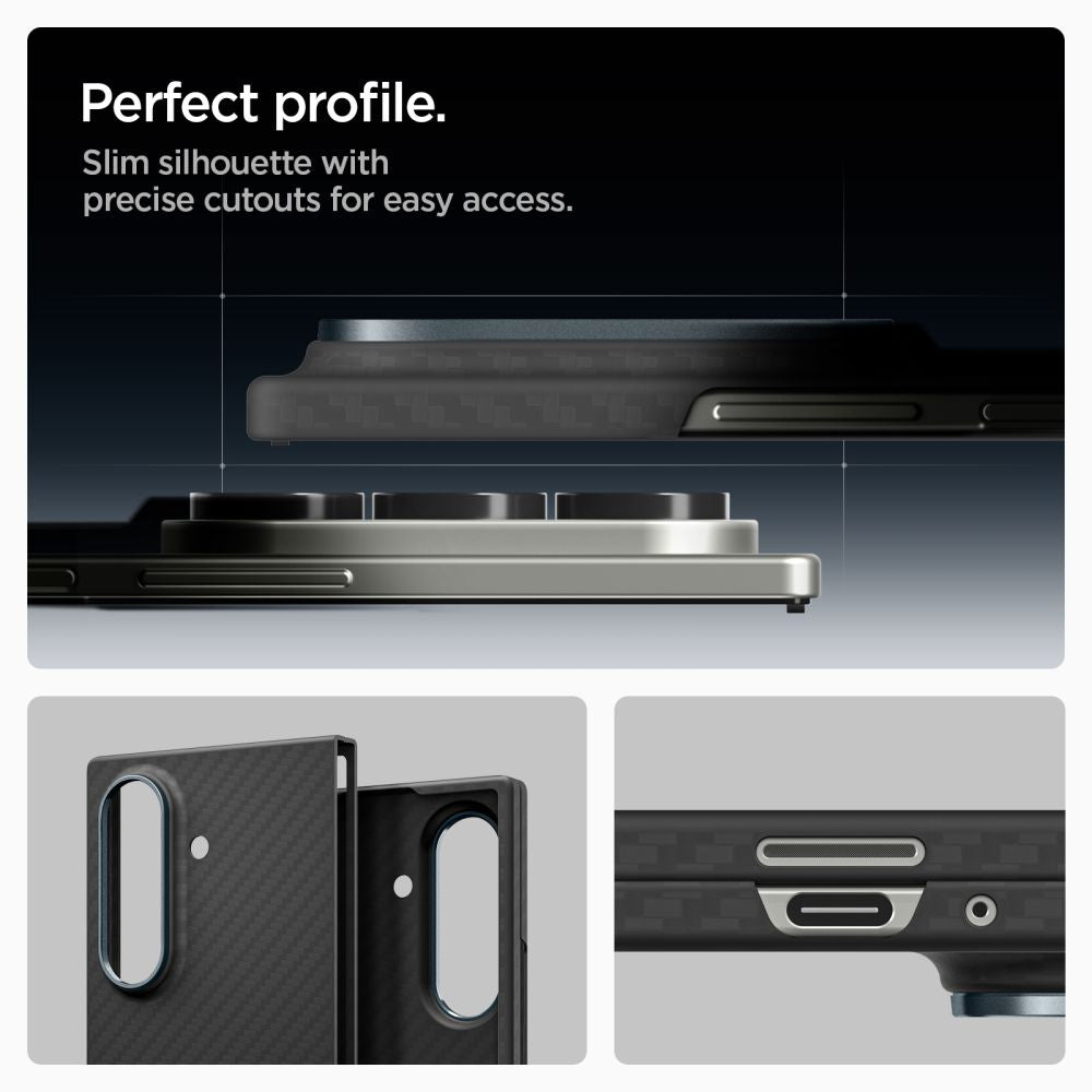 Hülle für Samsung Galaxy Z Fold7 F966, Spigen, Air Skin, Schwarz ACS09555