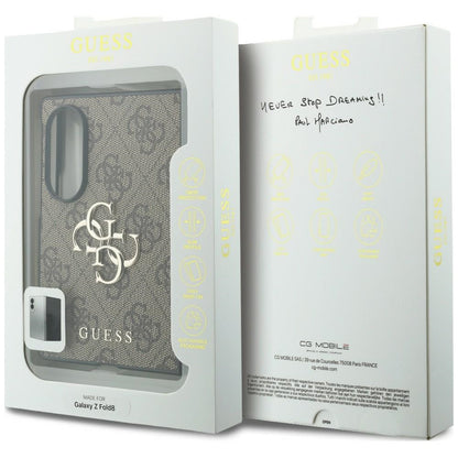 Coque pour Samsung Galaxy Z Fold8 F971, Guess, 4G Big Logo, Marron