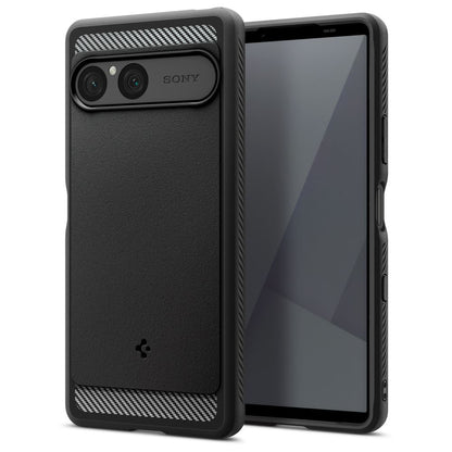 Étui pour Sony Xperia 10 VII, Spigen, Rugged Armor, Noir