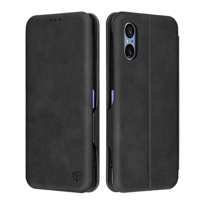 Coque pour Sony Xperia 5 VI, Techsuit, Safe Wallet Plus, Noire