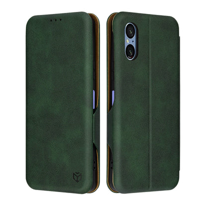 Coque pour Sony Xperia 5 VI, Techsuit, Safe Wallet Plus, Vert