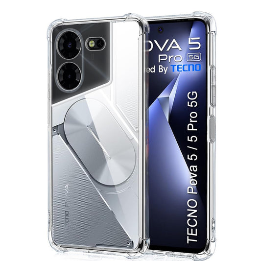 Hülle für Tecno Pova 5 Pro, Techsuit, stoßfest klar, transparent