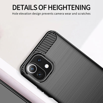 Hülle für Xiaomi 11 Lite 5G NE / Mi 11 Lite 5G / 11 Lite, Techsuit, Carbon, Schwarz