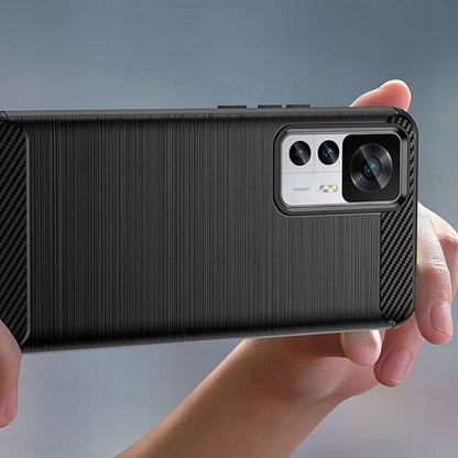 Hülle für Xiaomi 12T / 12T Pro, Techsuit, Carbon, Schwarz