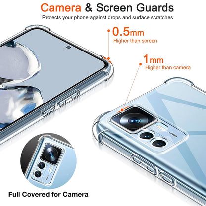Hülle für Xiaomi 12T / 12T Pro, Techsuit, stoßfest klar, transparent