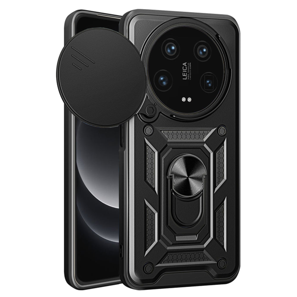 Coque pour Xiaomi 14 Ultra, Techsuit, CamShield, Noire