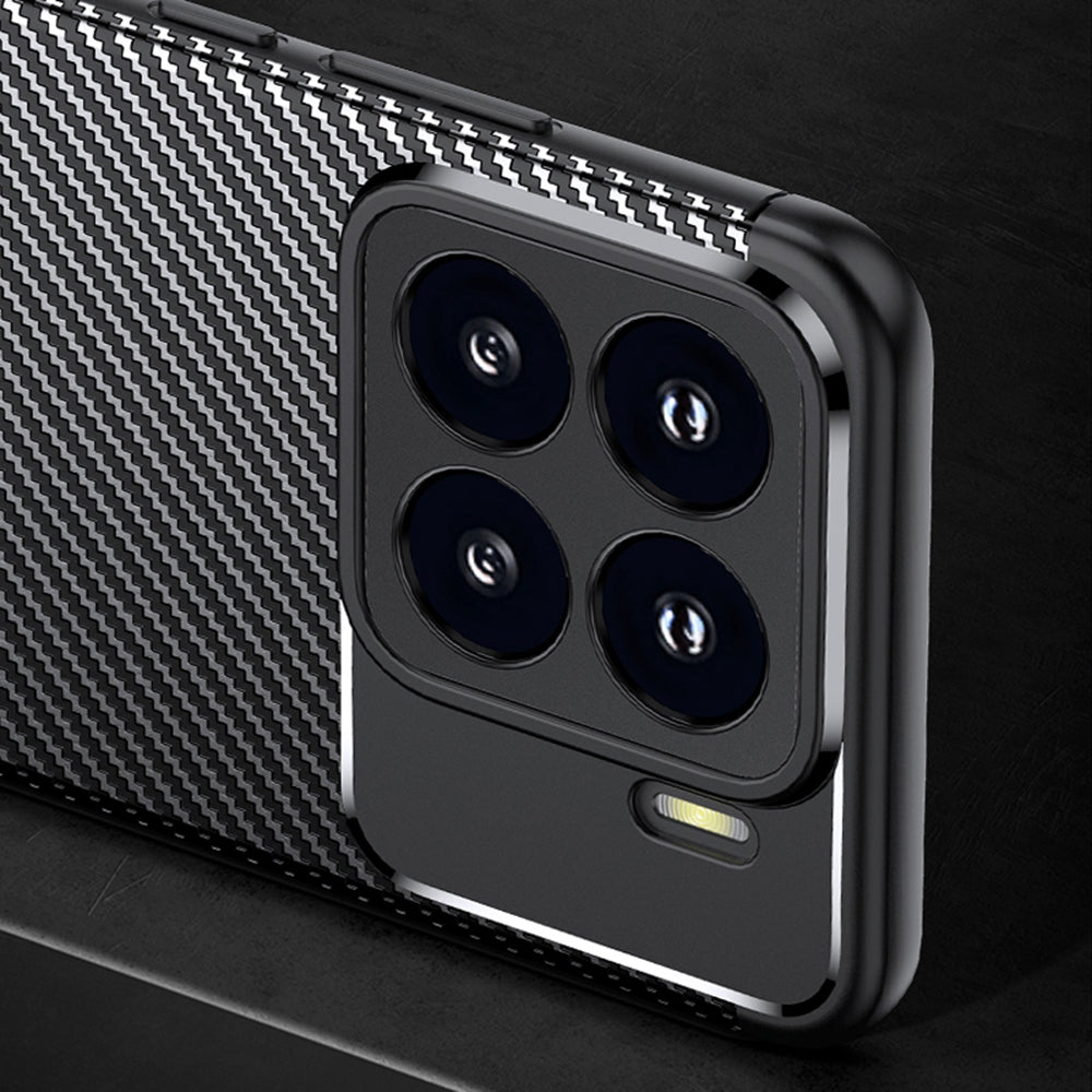 Case for Xiaomi 15 Pro, Techsuit, CarbonFiber, Black