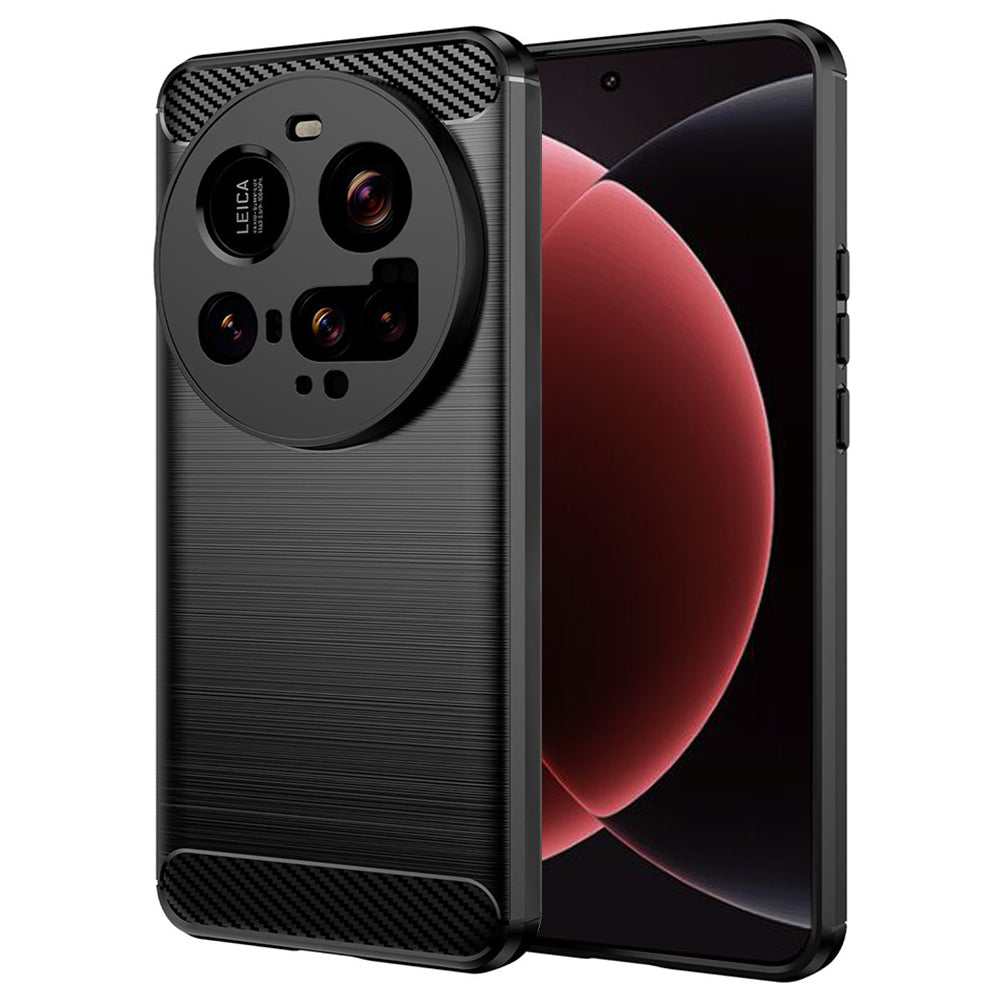 Hülle für Xiaomi 15 Ultra, Techsuit, Carbon, Schwarz
