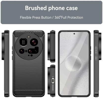 Hülle für Xiaomi 15 Ultra, Techsuit, Carbon, Schwarz