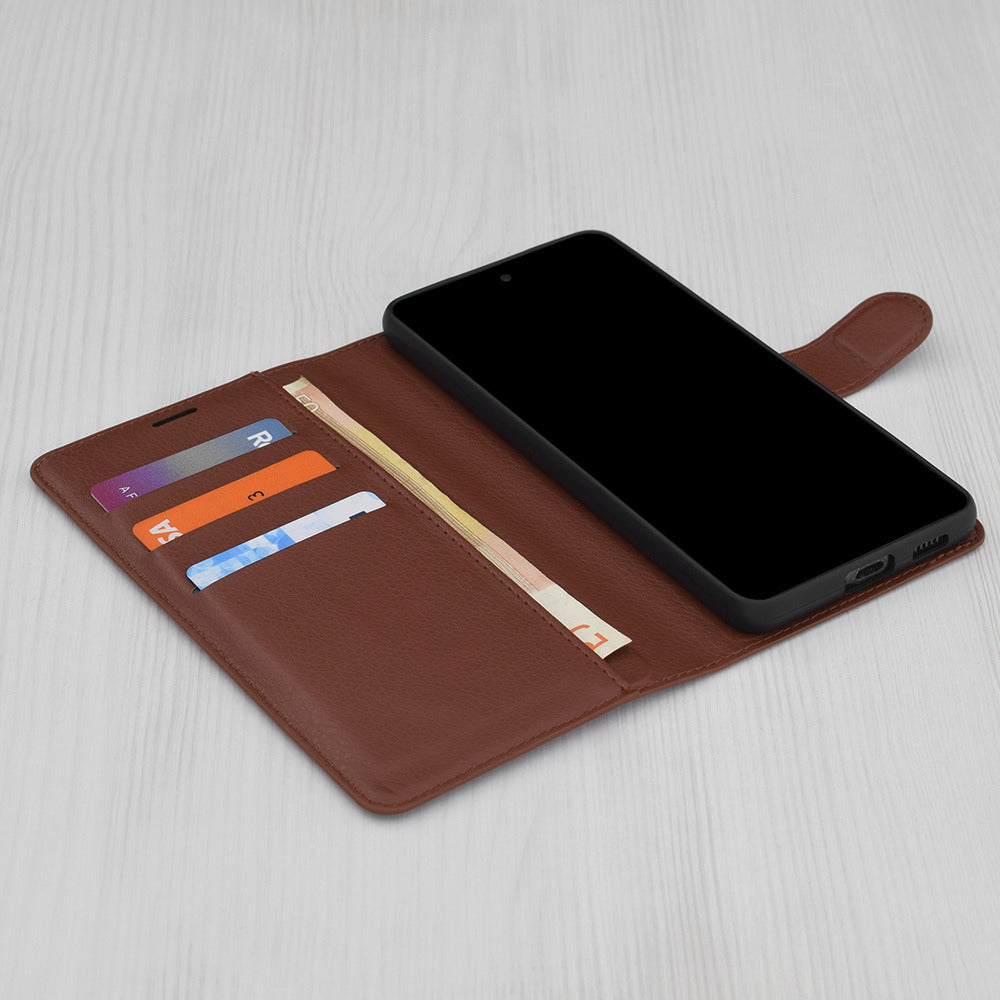Hülle für Xiaomi 15 Ultra, Techsuit, Leder-Folio, Braun