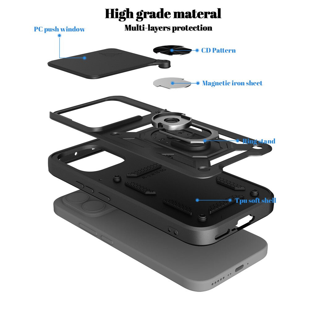 Coque pour Xiaomi 17T, OEM, CamShield, Noire