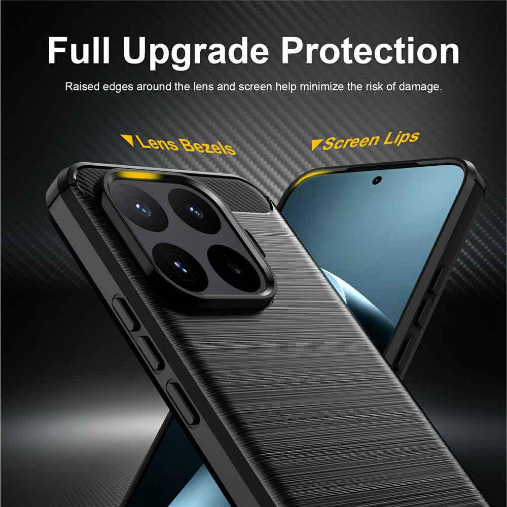 Coque pour Xiaomi 17T Pro, Techsuit, Carbone, Noire