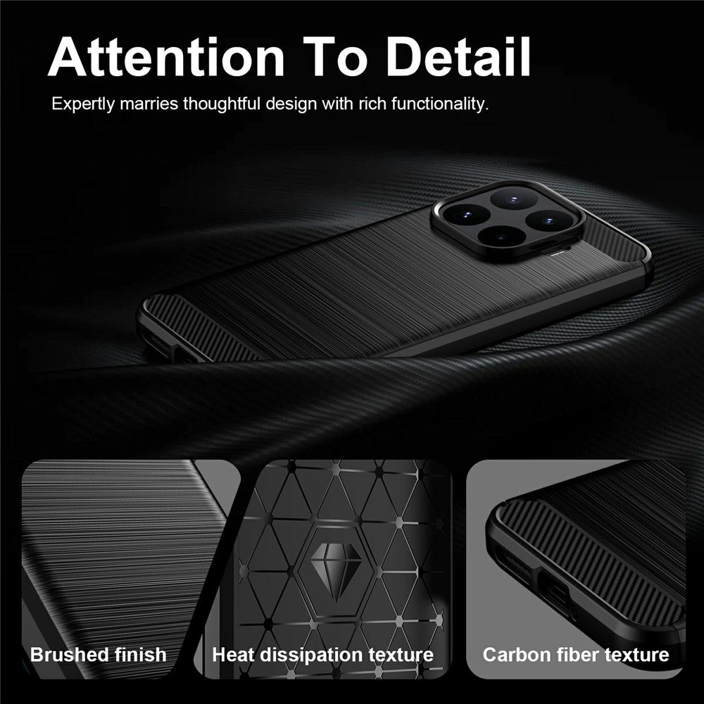 Coque pour Xiaomi 17T Pro, Techsuit, Carbone, Noire
