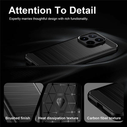 Coque pour Xiaomi 17T Pro, Techsuit, Carbone, Noire