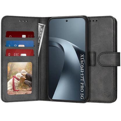 Hülle für Xiaomi 17T Pro, Techsuit, Diary Book, Schwarz