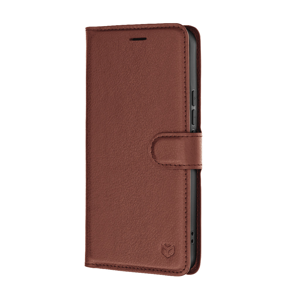 Hülle für Xiaomi 17T Pro, Techsuit, Leder-Folio, Braun