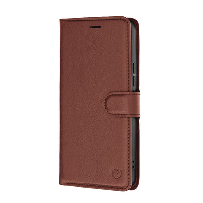 Hülle für Xiaomi 17T Pro, Techsuit, Leder-Folio, Braun