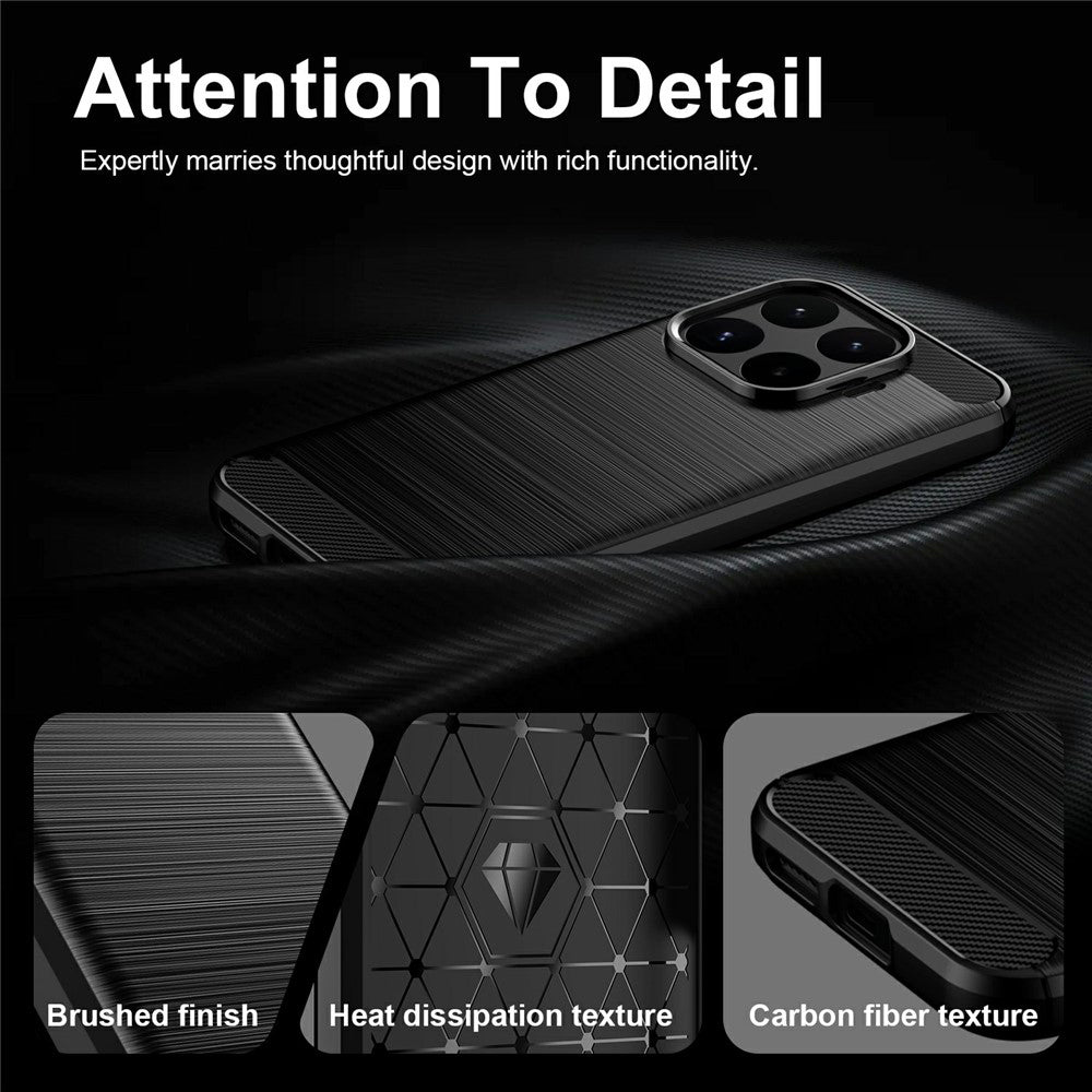Coque pour Xiaomi 17T, Techsuit, Carbone, Noire