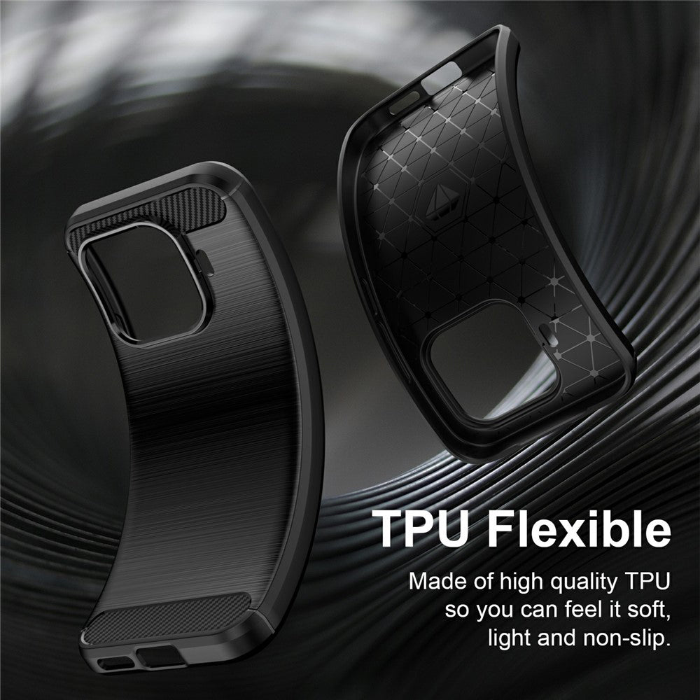 Coque pour Xiaomi 17T, Techsuit, Carbone, Noire