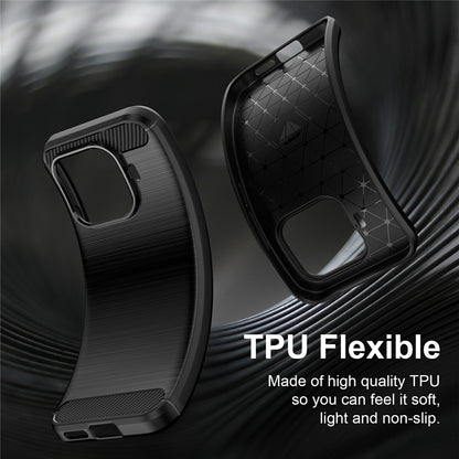 Coque pour Xiaomi 17T, Techsuit, Carbone, Noire