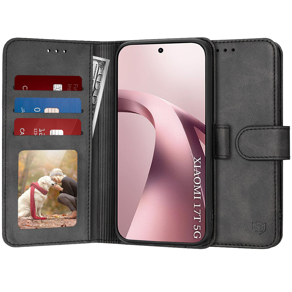 Coque pour Xiaomi 17T, Techsuit, Diary Book, Noire