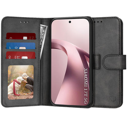 Coque pour Xiaomi 17T, Techsuit, Diary Book, Noire