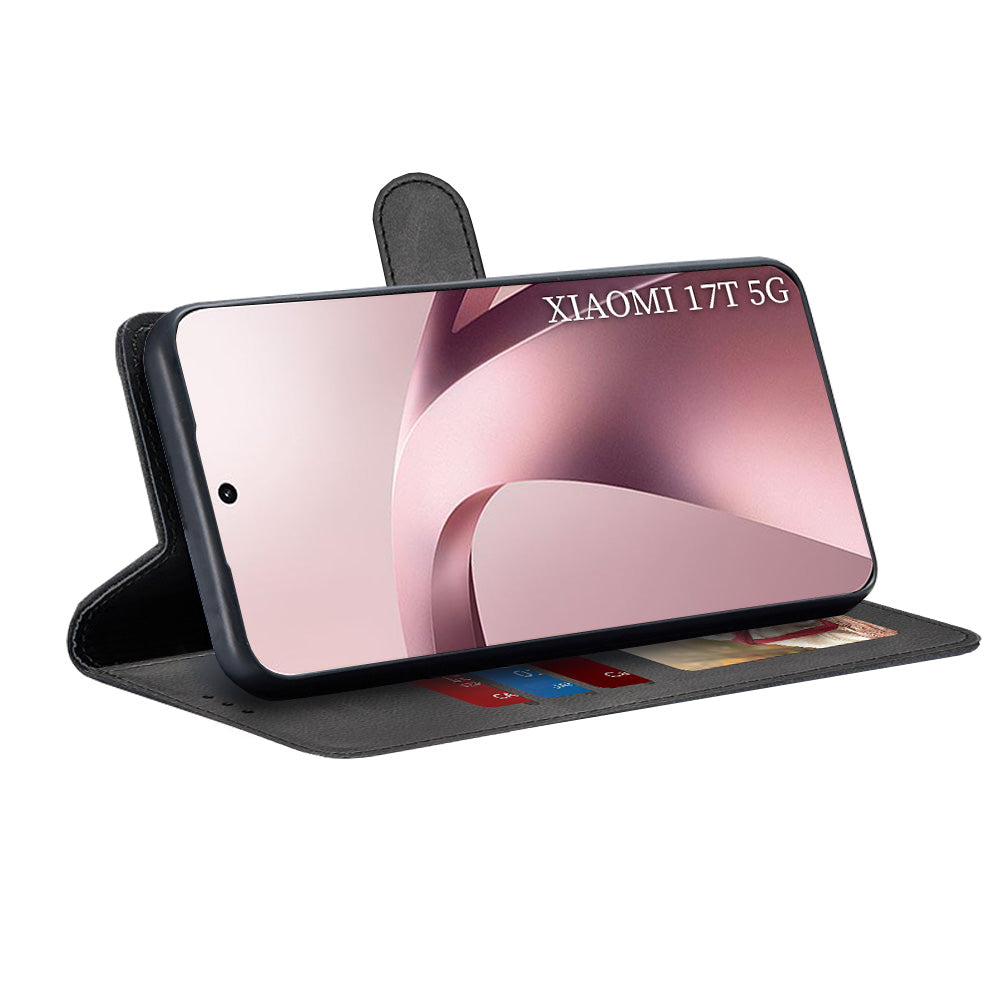 Coque pour Xiaomi 17T, Techsuit, Diary Book, Noire