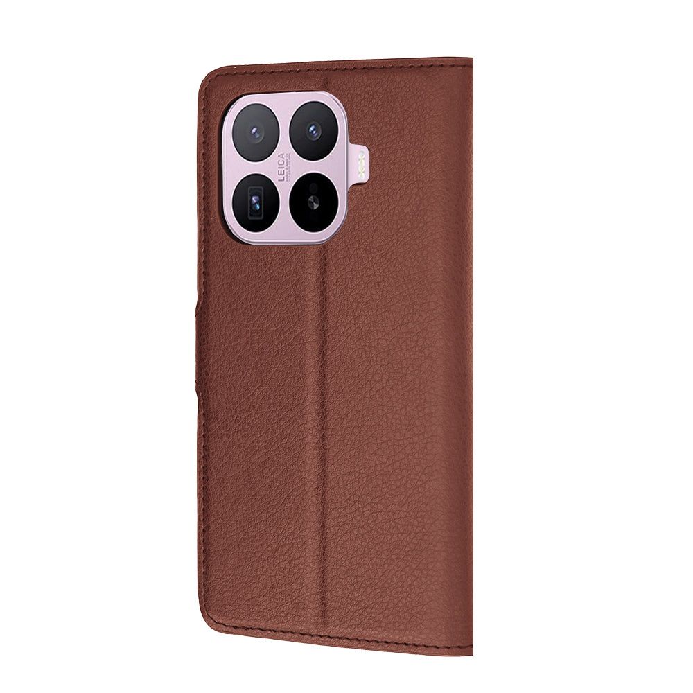 Coque pour Xiaomi 17T, Techsuit, Leather Folio, Marron