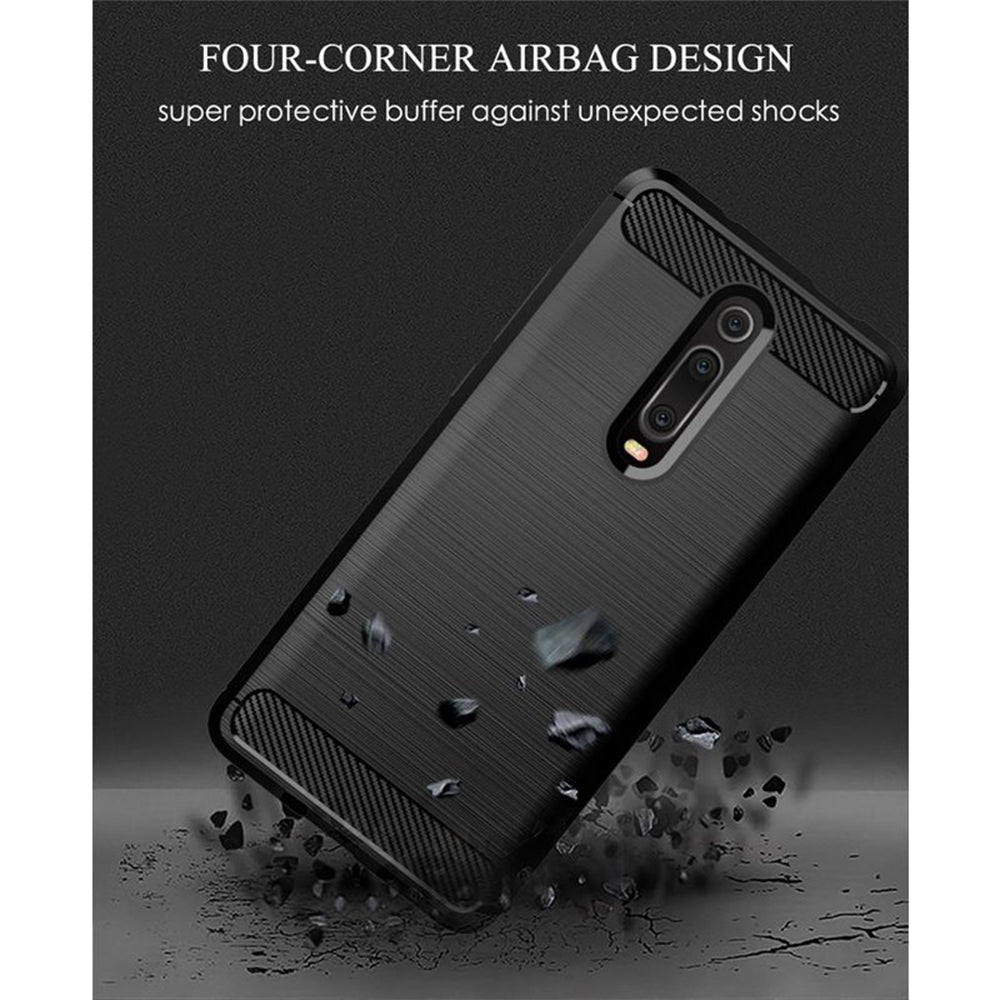 Hülle für Xiaomi Mi 9T Pro / 9T / Redmi K20 Pro / K20, Techsuit, Carbon, Schwarz