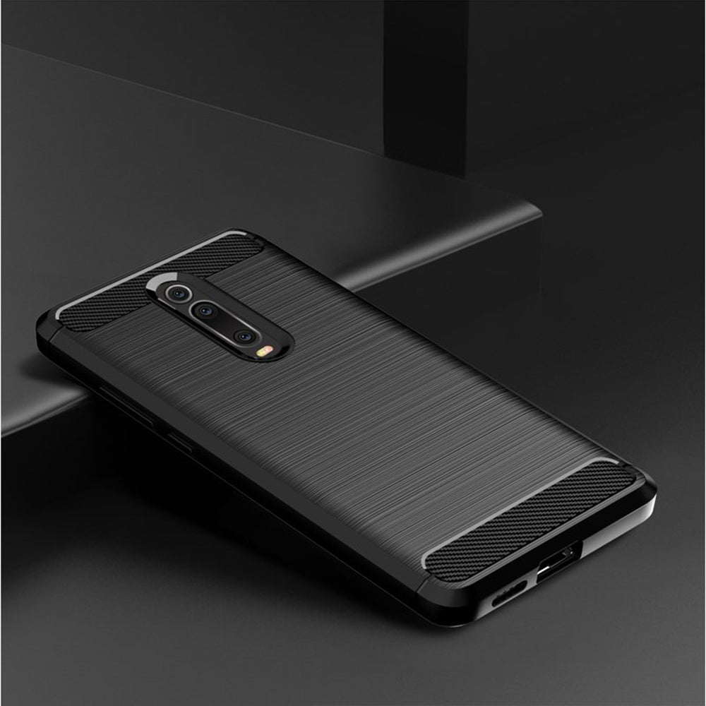Hülle für Xiaomi Mi 9T Pro / 9T / Redmi K20 Pro / K20, Techsuit, Carbon, Schwarz