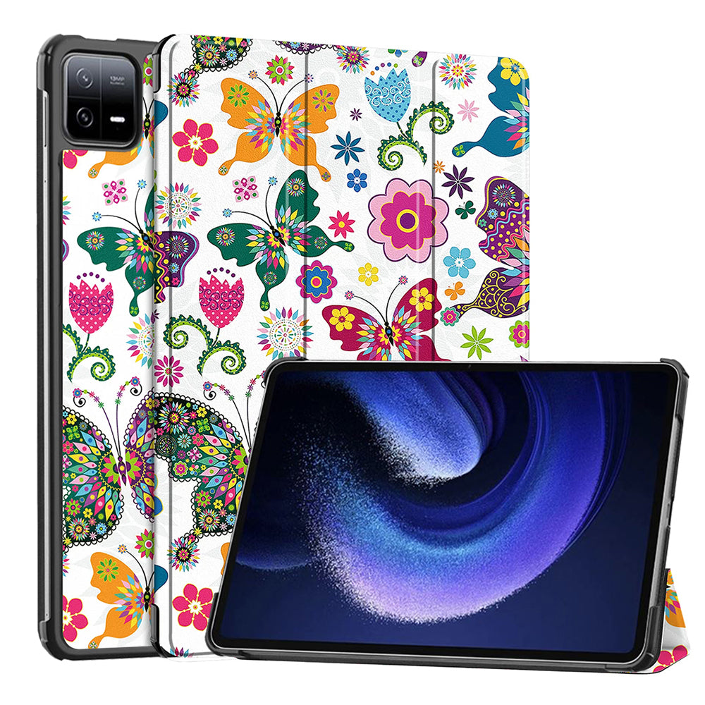 Hülle für Xiaomi Pad 6 / 6 Pro, Techsuit, FoldPro Butterfly, Mehrfarbig