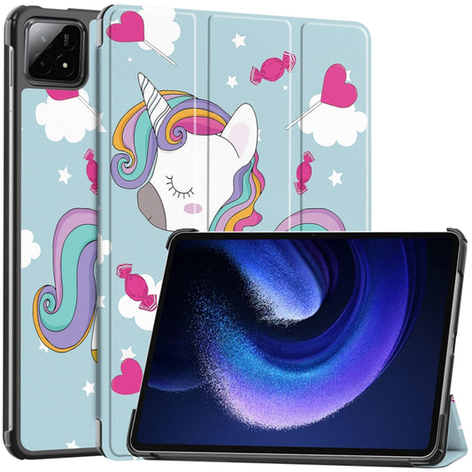 Case for Xiaomi Pad 6S Pro 12.4, Techsuit, FoldPro Unicorn, Multicolor