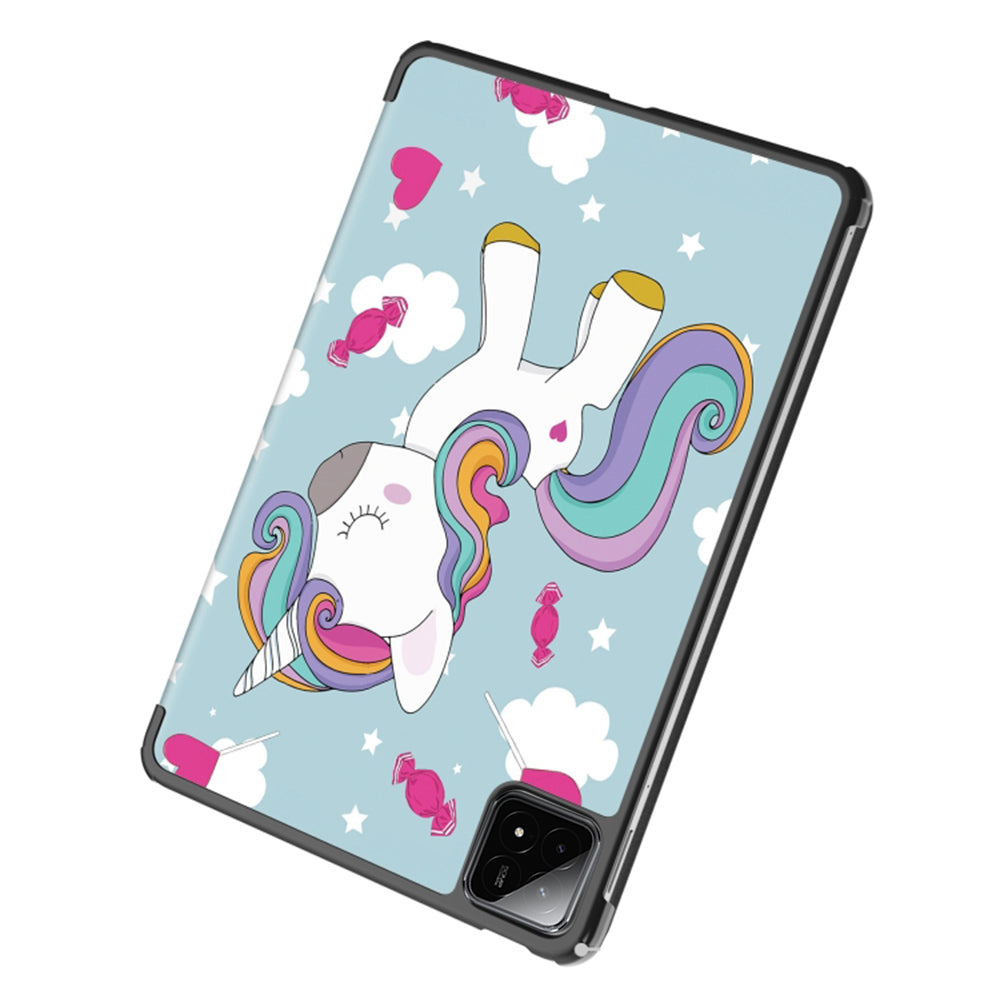 Hülle für Xiaomi Pad 6S Pro 12,4, Techsuit, FoldPro Unicorn, Mehrfarbig