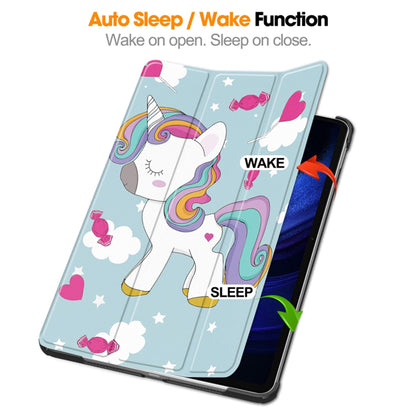Hülle für Xiaomi Pad 6S Pro 12,4, Techsuit, FoldPro Unicorn, Mehrfarbig