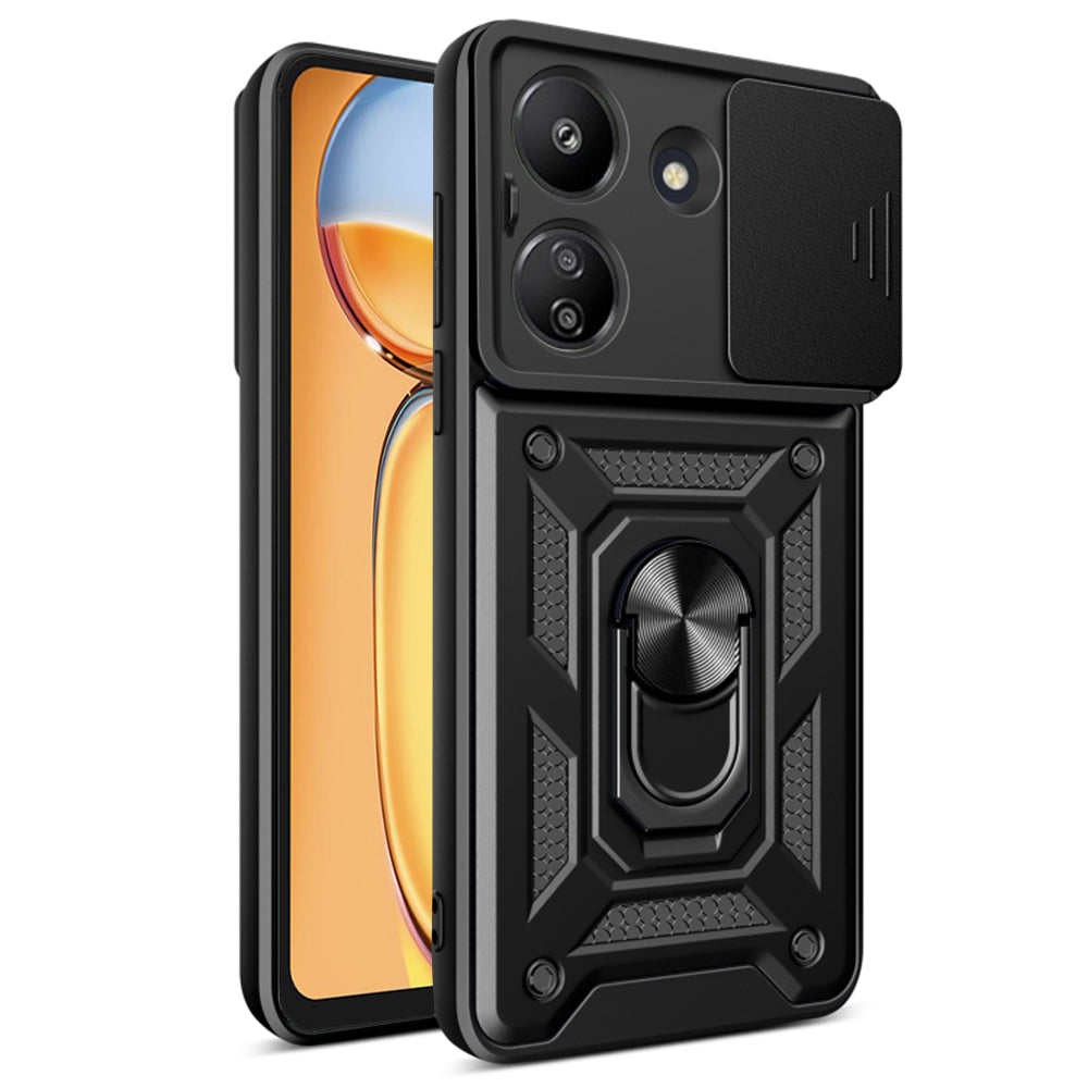 Hülle für Xiaomi Poco C65 / Redmi 13C, Techsuit, CamShield, Schwarz